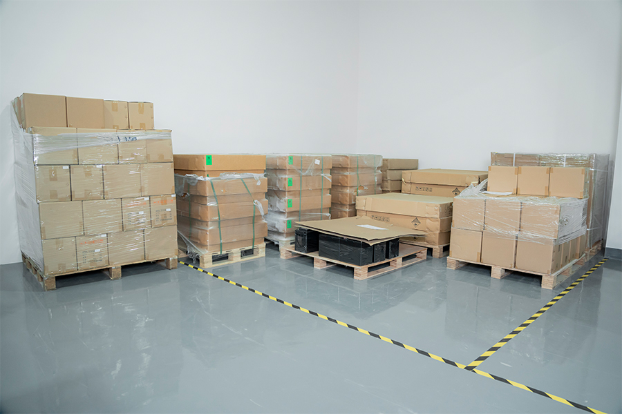 pallets of blueleph lithium batteries