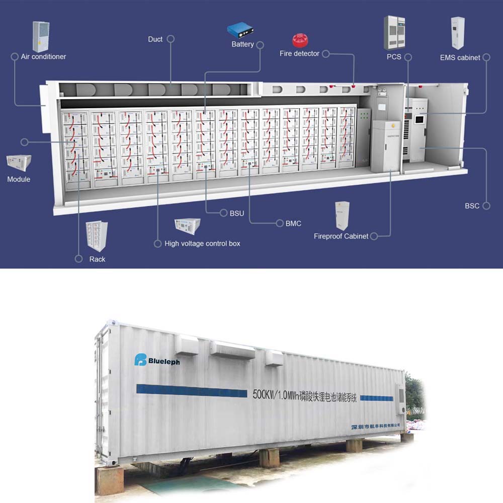 blueleph 500kw/1.0mwh energy storage solution cargo parts and specifications