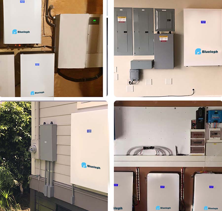 blueleph inverter connected to various resident solar power systems